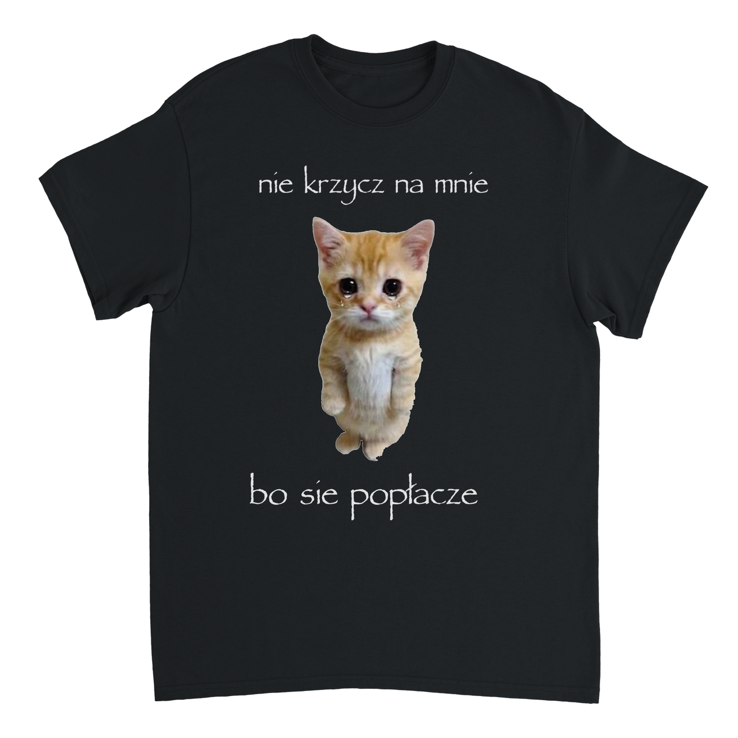 nie krzycz na mnie bo się popłaczę T-shirt