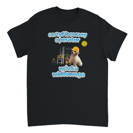 Operator wózka widłowego T-shirt (pies)
